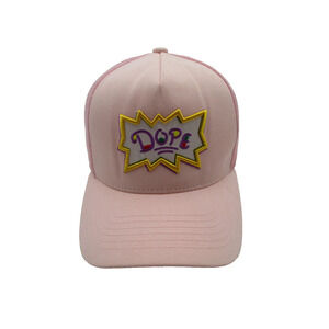 Mu:ka Dope Hat Cap Snap Back Pink Mesh Trucker Embroidered Comic One Size Mens